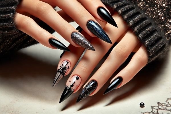 classy stiletto nails designs